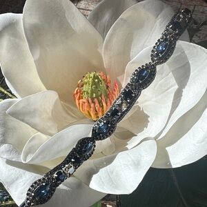 Deepa Gurnani Raveena Sparkly Gemstone Headband in Sapphire Size OS